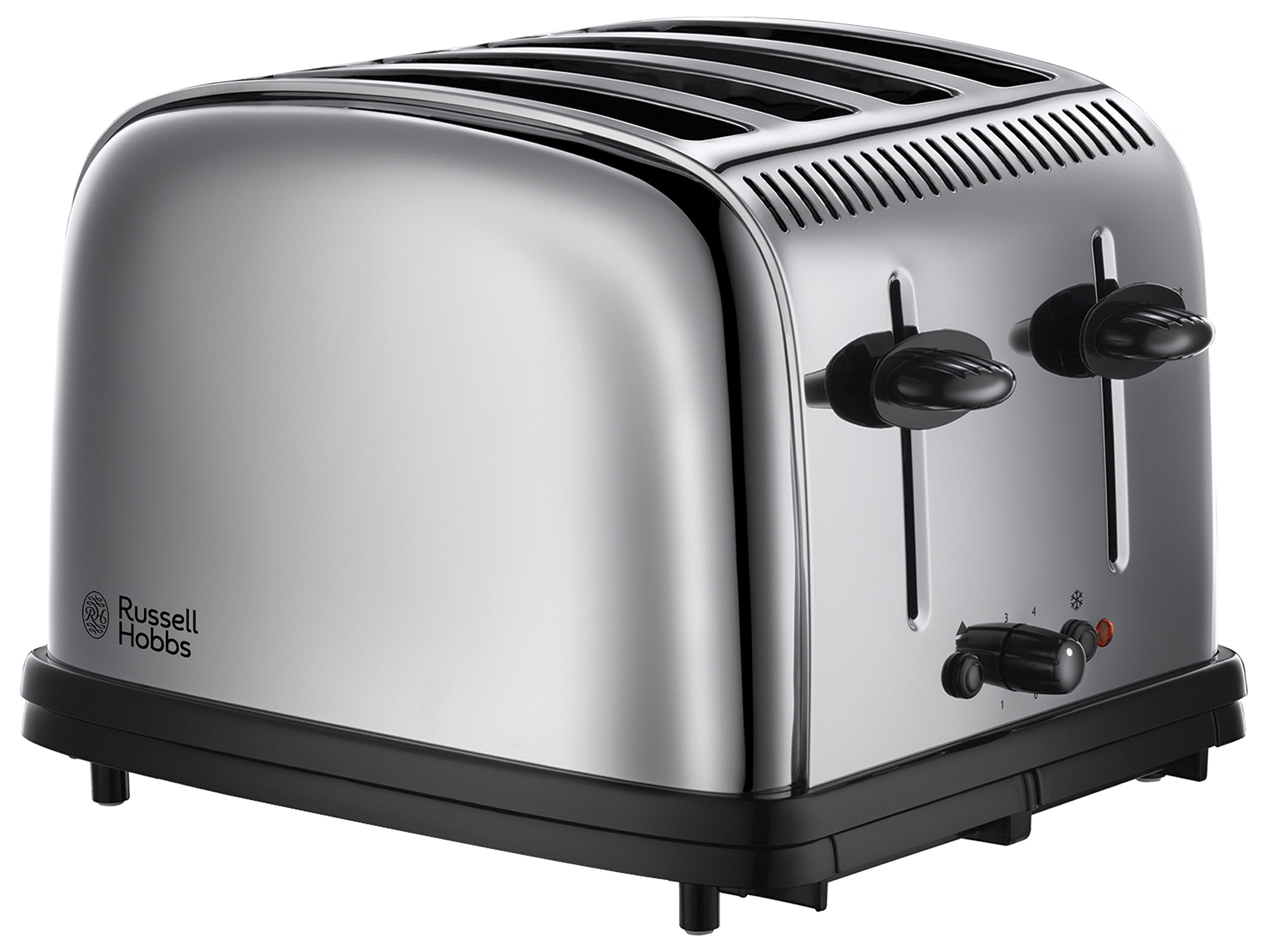 Russell Hobbs Classic Stainless Steel 4 Slice Bread Toaster with High Lift & Wide Slots, Adjustable Browning Control راسيل هوبز حماصة 4 ستانلس ستيل Russell Hobbs Classic Stainless Steel 4 Slice Bread Toaster with High Lift & Wide Slots, Adjustable Browning Control راسيل هوبز حماصة 4 ستانلس ستيل